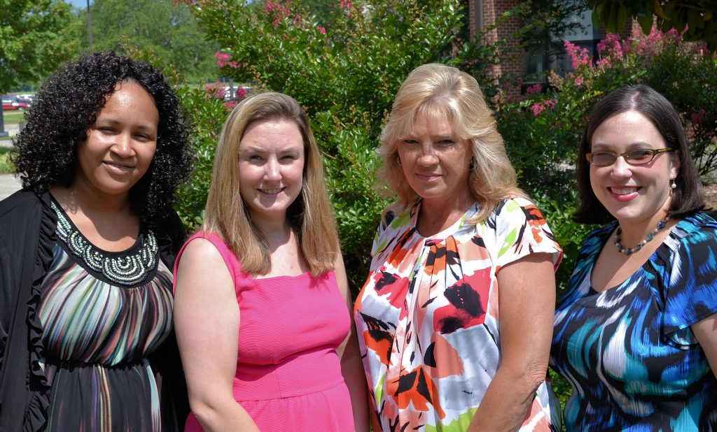 WCCAEOP 2015-2016 officers are (left to right) Jessica Giles, president; Emily Byrd, vice president; Rose Whitmire, secretary; and Erica Babb, treasurer.