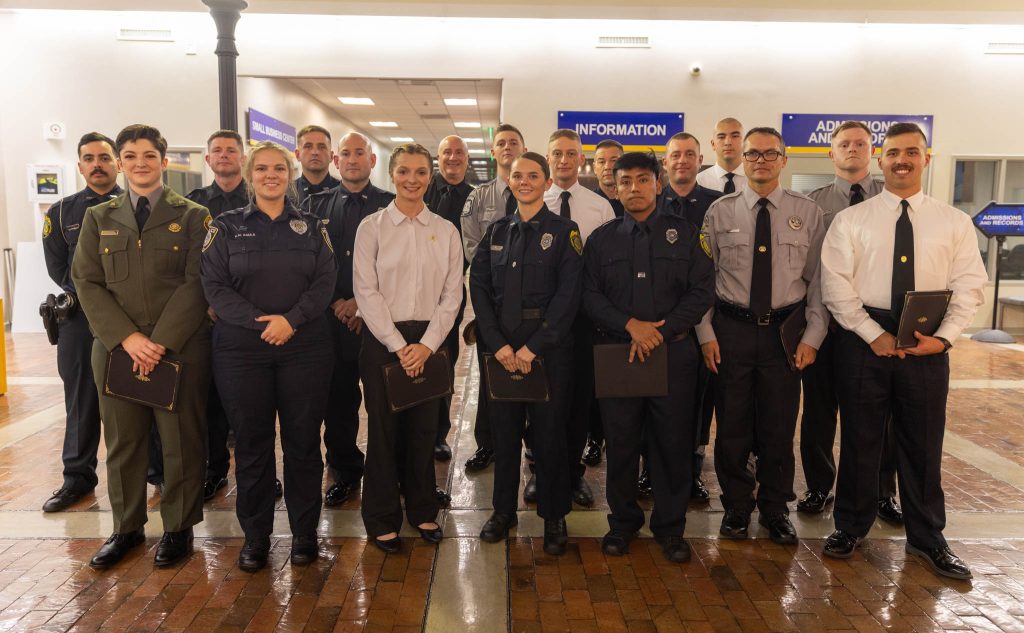 Cadets stand in a group.